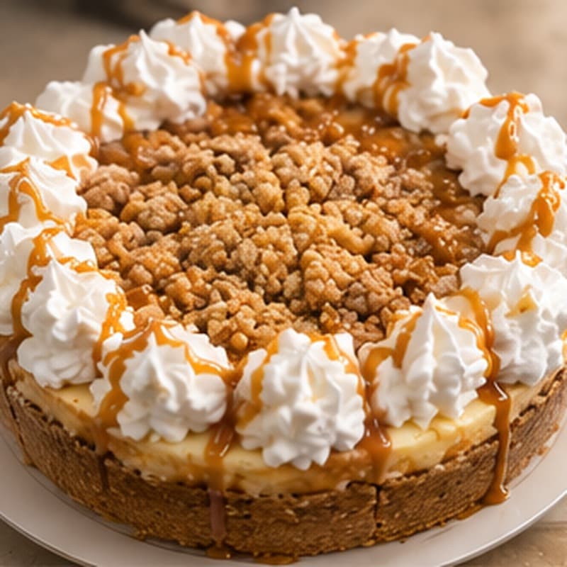 Pumpkin cheesecake with restrained autumn styling